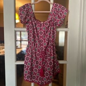 BeBop Pink and Green Floral Romper